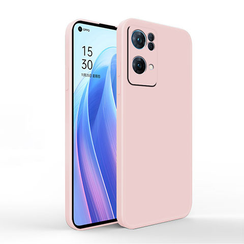 Funda Silicona Ultrafina Goma 360 Grados Carcasa S01 para Oppo Reno7 Pro 5G Rosa