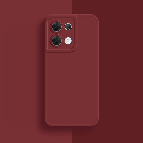 Funda Silicona Ultrafina Goma 360 Grados Carcasa S01 para Oppo Reno8 5G Rojo