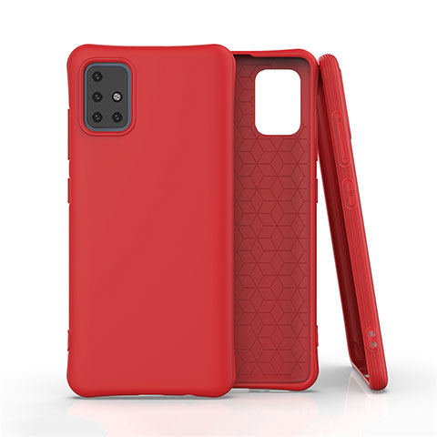 Funda Silicona Ultrafina Goma 360 Grados Carcasa S01 para Samsung Galaxy A51 4G Rojo