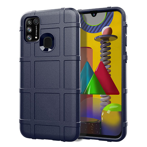 Funda Silicona Ultrafina Goma 360 Grados Carcasa S01 para Samsung Galaxy M31 Azul