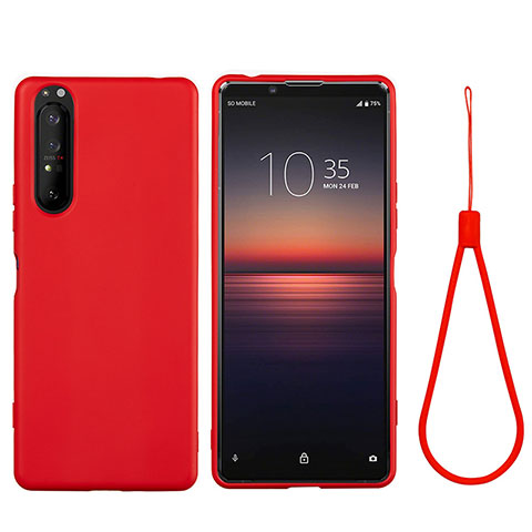 Funda Silicona Ultrafina Goma 360 Grados Carcasa S01 para Sony Xperia 1 IV Rojo