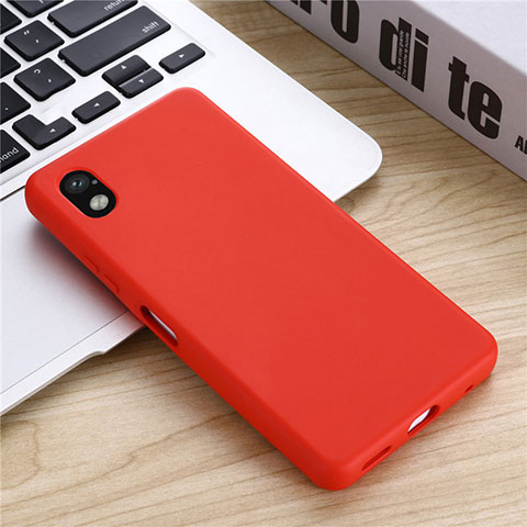 Funda Silicona Ultrafina Goma 360 Grados Carcasa S01 para Sony Xperia Ace III SO-53C Rojo