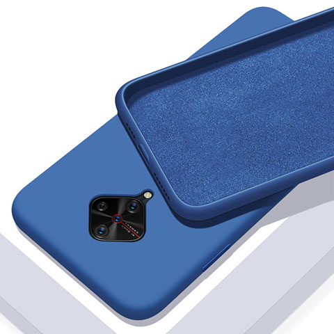 Funda Silicona Ultrafina Goma 360 Grados Carcasa S01 para Vivo S1 Pro Azul