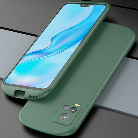 Funda Silicona Ultrafina Goma 360 Grados Carcasa S01 para Vivo V20 Pro 5G Verde Noche