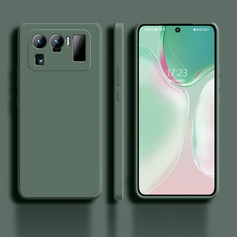 Funda Silicona Ultrafina Goma 360 Grados Carcasa S01 para Xiaomi Mi 11 Ultra 5G Verde