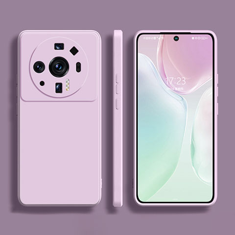 Funda Silicona Ultrafina Goma 360 Grados Carcasa S01 para Xiaomi Mi 12 Ultra 5G Purpura Claro