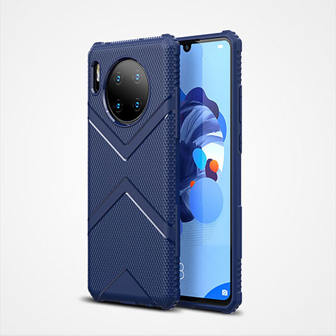 Funda Silicona Ultrafina Goma 360 Grados Carcasa S02 para Huawei Mate 30 5G Azul