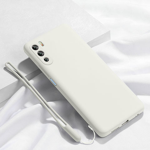 Funda Silicona Ultrafina Goma 360 Grados Carcasa S02 para Huawei Mate 40 Lite 5G Blanco