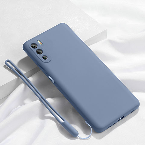 Funda Silicona Ultrafina Goma 360 Grados Carcasa S02 para Huawei Mate 40 Lite 5G Gris Lavanda