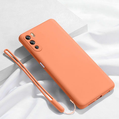 Funda Silicona Ultrafina Goma 360 Grados Carcasa S02 para Huawei Mate 40 Lite 5G Naranja