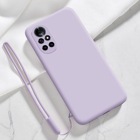 Funda Silicona Ultrafina Goma 360 Grados Carcasa S02 para Huawei Nova 8 5G Purpura Claro