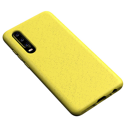 Funda Silicona Ultrafina Goma 360 Grados Carcasa S02 para Huawei P30 Amarillo