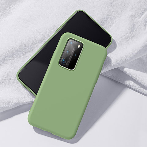 Funda Silicona Ultrafina Goma 360 Grados Carcasa S02 para Huawei P40 Pro Verde