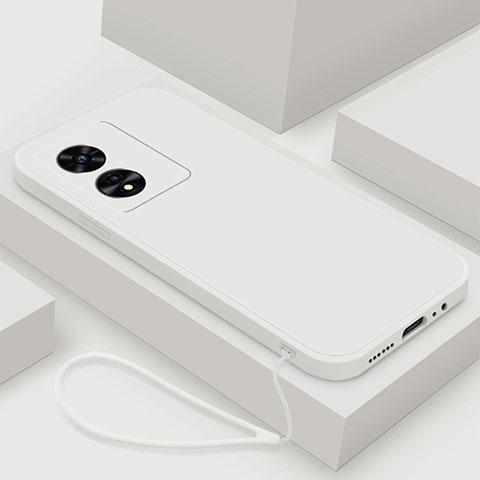 Funda Silicona Ultrafina Goma 360 Grados Carcasa S02 para Oppo A1 5G Blanco