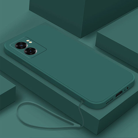 Funda Silicona Ultrafina Goma 360 Grados Carcasa S02 para Oppo A56S 5G Verde Noche