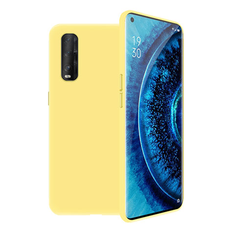 Funda Silicona Ultrafina Goma 360 Grados Carcasa S02 para Oppo Find X2 Amarillo