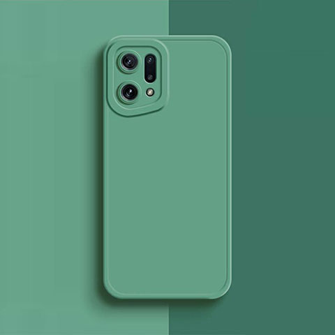 Funda Silicona Ultrafina Goma 360 Grados Carcasa S02 para Oppo Find X5 5G Verde