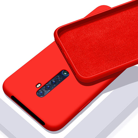 Funda Silicona Ultrafina Goma 360 Grados Carcasa S02 para Oppo Reno2 Rojo