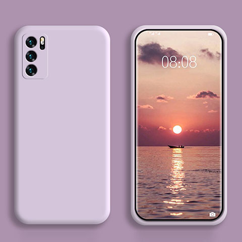 Funda Silicona Ultrafina Goma 360 Grados Carcasa S02 para Oppo Reno6 5G Purpura Claro