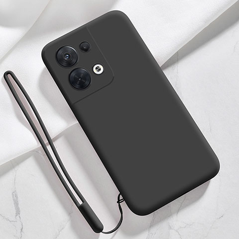 Funda Silicona Ultrafina Goma 360 Grados Carcasa S02 para Oppo Reno8 5G Negro