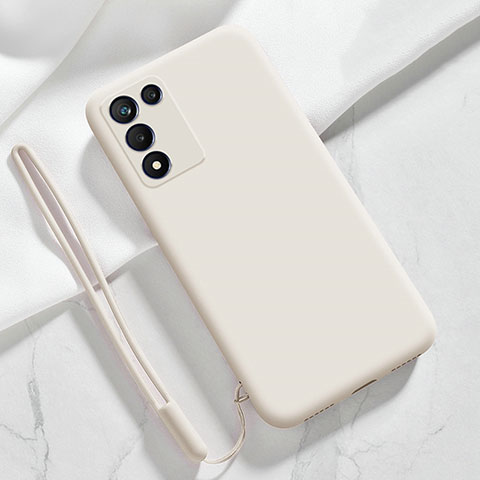 Funda Silicona Ultrafina Goma 360 Grados Carcasa S02 para Realme Q3s 5G Blanco