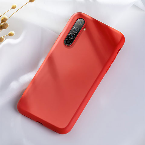 Funda Silicona Ultrafina Goma 360 Grados Carcasa S02 para Realme X50 Pro 5G Rojo