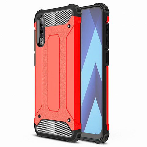 Funda Silicona Ultrafina Goma 360 Grados Carcasa S02 para Samsung Galaxy A70S Rojo