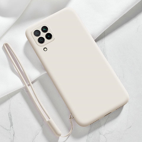 Funda Silicona Ultrafina Goma 360 Grados Carcasa S02 para Samsung Galaxy M22 4G Blanco