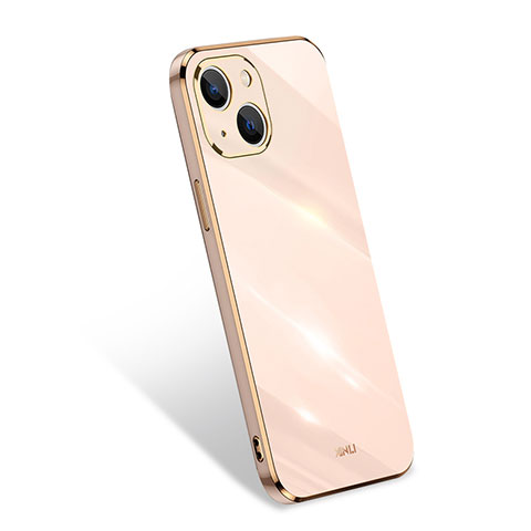 Funda Silicona Ultrafina Goma 360 Grados Carcasa S03 para Apple iPhone 13 Oro