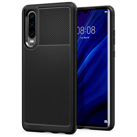 Funda Silicona Ultrafina Goma 360 Grados Carcasa S03 para Huawei P30 Negro