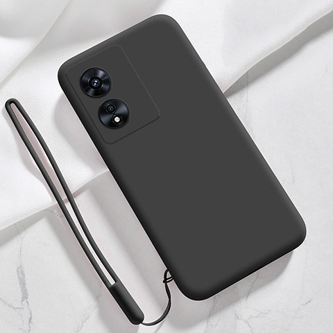 Funda Silicona Ultrafina Goma 360 Grados Carcasa S03 para Oppo A1x 5G Negro