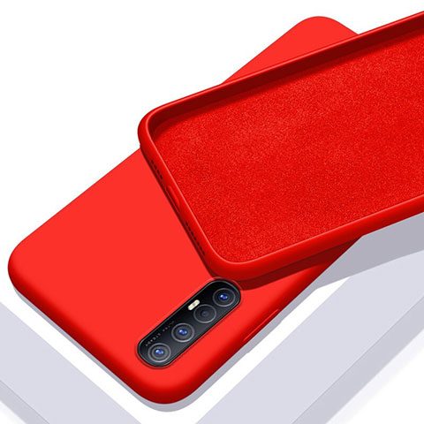 Funda Silicona Ultrafina Goma 360 Grados Carcasa S03 para Oppo Reno3 Pro Rojo