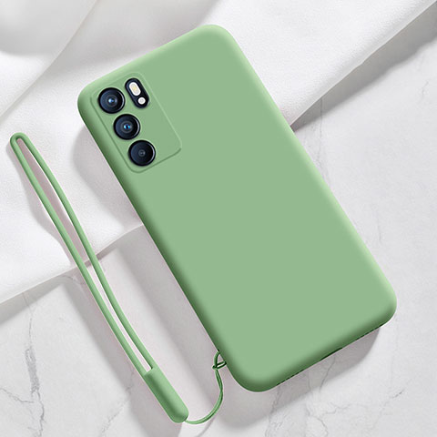 Funda Silicona Ultrafina Goma 360 Grados Carcasa S03 para Oppo Reno6 5G Menta Verde