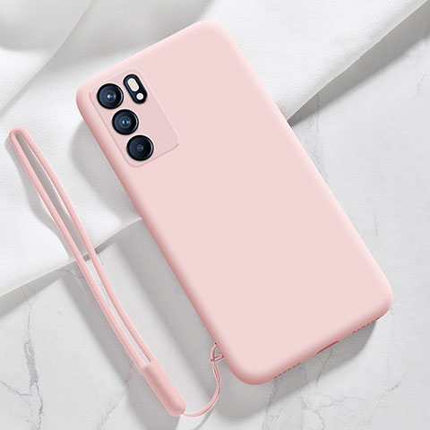 Funda Silicona Ultrafina Goma 360 Grados Carcasa S03 para Oppo Reno6 5G Rosa