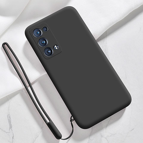 Funda Silicona Ultrafina Goma 360 Grados Carcasa S03 para Oppo Reno6 Pro 5G Negro