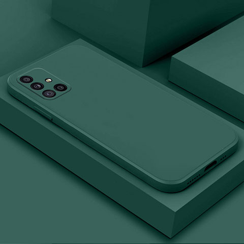 Funda Silicona Ultrafina Goma 360 Grados Carcasa S03 para Samsung Galaxy A71 4G A715 Verde Noche