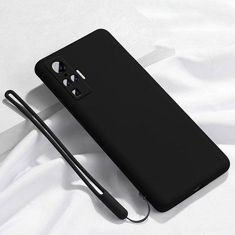 Funda Silicona Ultrafina Goma 360 Grados Carcasa S03 para Vivo X50 Pro 5G Negro