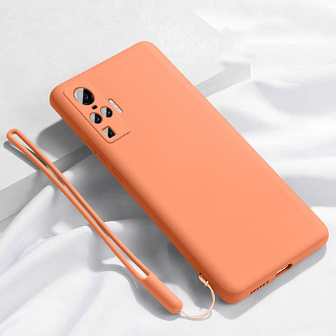 Funda Silicona Ultrafina Goma 360 Grados Carcasa S03 para Vivo X51 5G Naranja