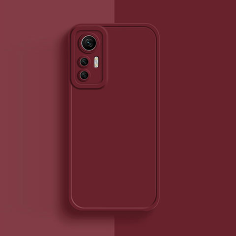 Funda Silicona Ultrafina Goma 360 Grados Carcasa S03 para Xiaomi Mi 12X 5G Rojo Rosa