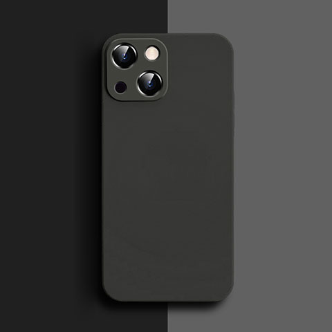 Funda Silicona Ultrafina Goma 360 Grados Carcasa S04 para Apple iPhone 13 Mini Negro