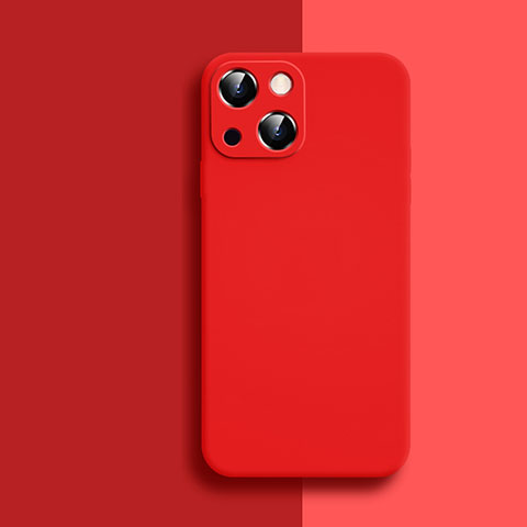 Funda Silicona Ultrafina Goma 360 Grados Carcasa S04 para Apple iPhone 13 Rojo