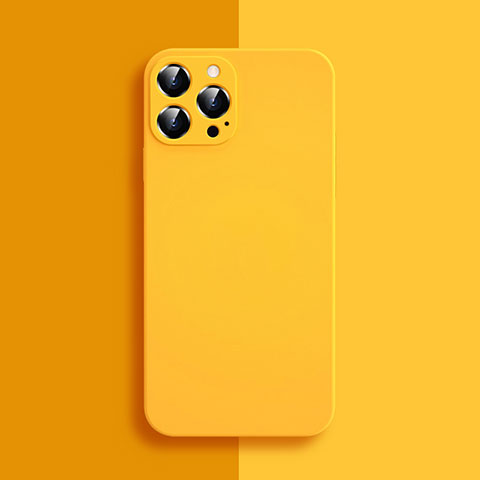 Funda Silicona Ultrafina Goma 360 Grados Carcasa S04 para Apple iPhone 16 Pro Amarillo