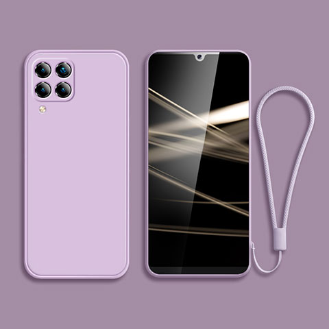 Funda Silicona Ultrafina Goma 360 Grados Carcasa S04 para Samsung Galaxy M12 Purpura Claro