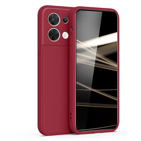 Funda Silicona Ultrafina Goma 360 Grados Carcasa S05 para Oppo Reno9 5G Rojo