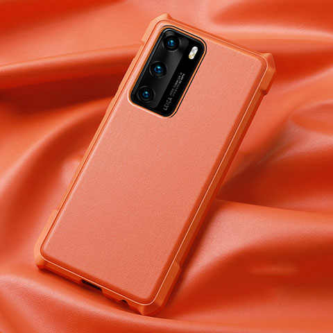 Funda Silicona Ultrafina Goma 360 Grados Carcasa S06 para Huawei P40 Naranja