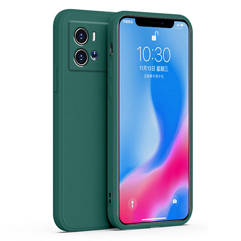 Funda Silicona Ultrafina Goma 360 Grados Carcasa S06 para Vivo iQOO 9 Pro 5G Verde