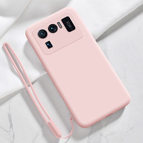 Funda Silicona Ultrafina Goma 360 Grados Carcasa S06 para Xiaomi Mi 11 Ultra 5G Rosa