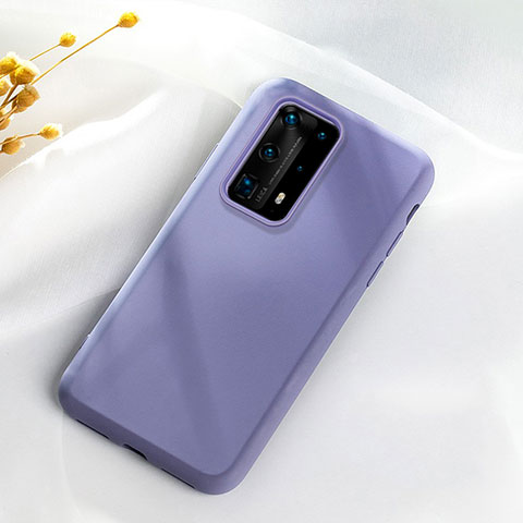 Funda Silicona Ultrafina Goma 360 Grados Carcasa S07 para Huawei P40 Pro+ Plus Gris Oscuro