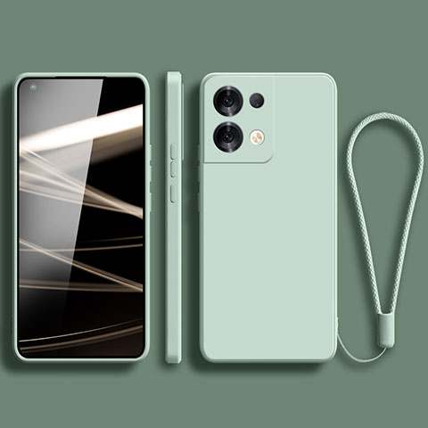 Funda Silicona Ultrafina Goma 360 Grados Carcasa S07 para Oppo Reno9 Pro+ Plus 5G Menta Verde