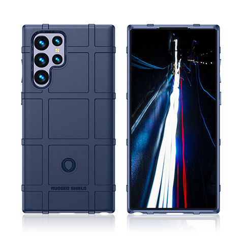 Funda Silicona Ultrafina Goma 360 Grados Carcasa S07 para Samsung Galaxy S21 Ultra 5G Azul